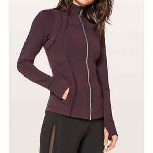 LULULEMON ATHLETICA Define Jacket Wing Mesh in Black Cherry Size 8